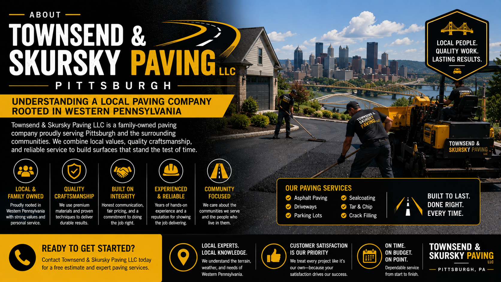 About Townsend & Skursky Paving LLC Pittsburgh Understanding a Local Paving Company Rooted in Western Pennsylvania