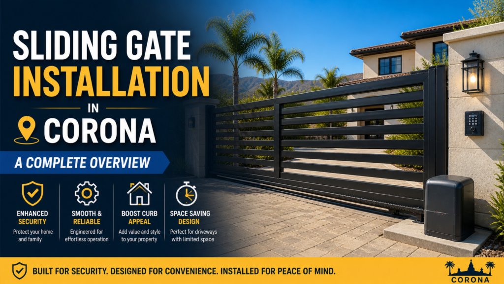Sliding Gate Installation in Corona: A Complete Overview